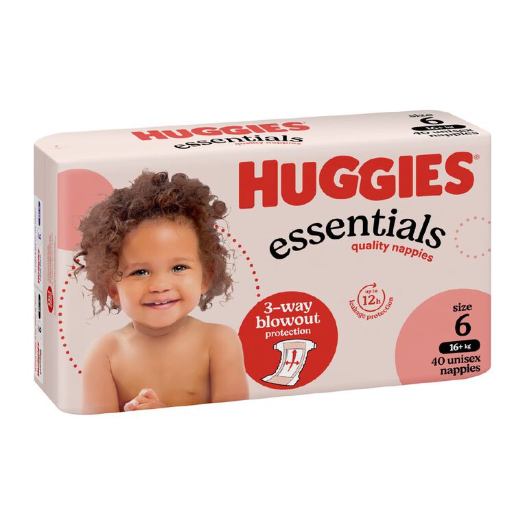 Huggies Essential Nappies Size 6 16+kg 40 Pack, , hi-res