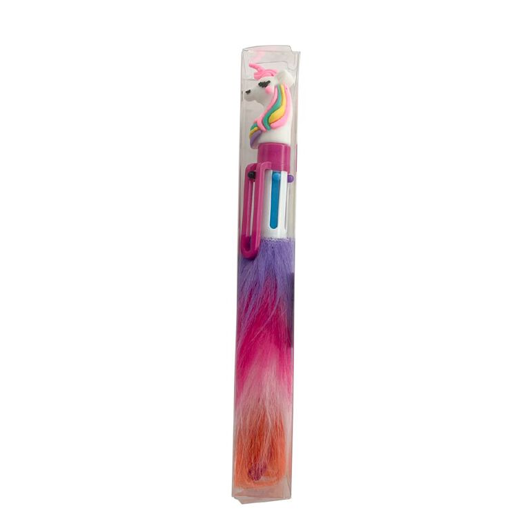 Fluffy 6 Colour Pen Multi-Coloured, , hi-res