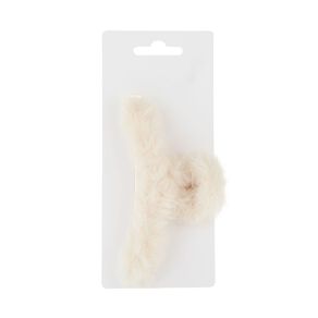 fluffy clip beige 1 each