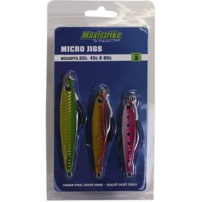 Maxistrike Micro Jigs 28g 40g 60g 3 Pack