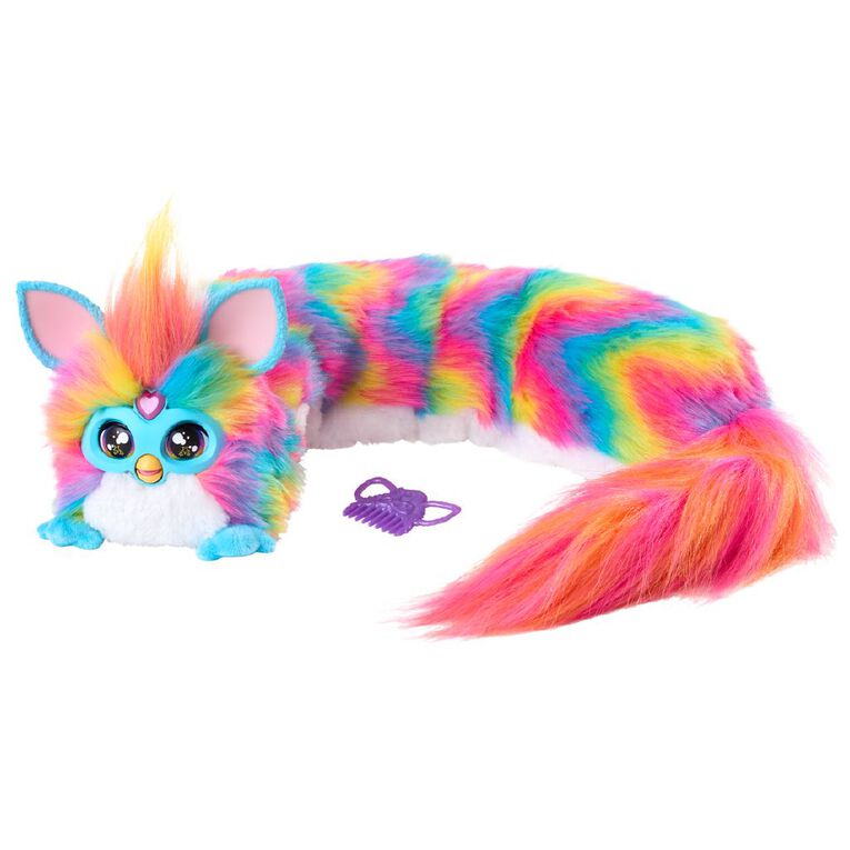 Furby Interactive Plush DJ Rainbow, , hi-res