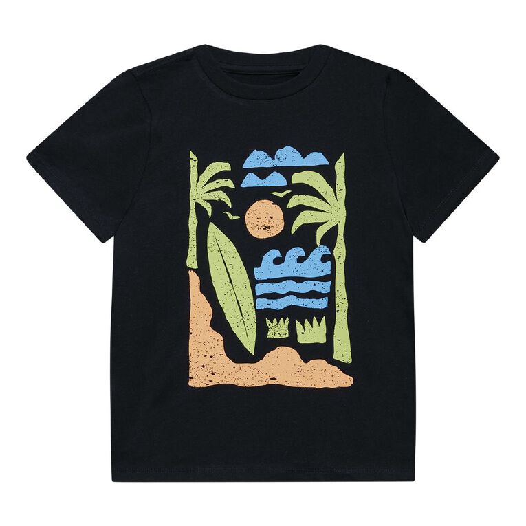 Young Original Print Short Sleeve Tee, Black, hi-res