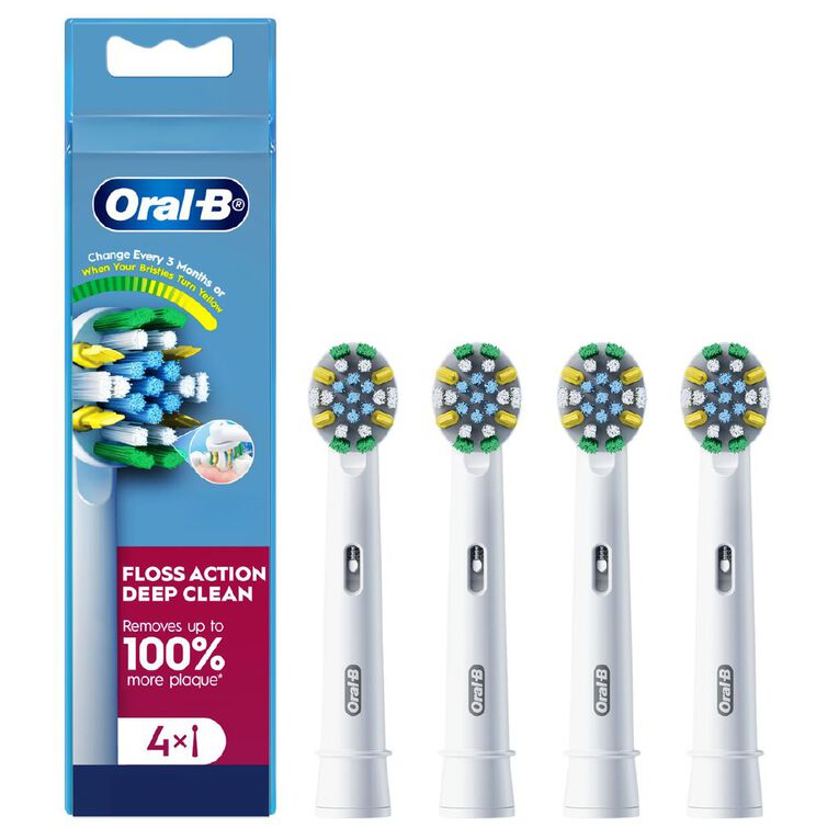Oral-B Floss Action Deep Clean Replacement Brush Heads 4 Pack, , hi-res