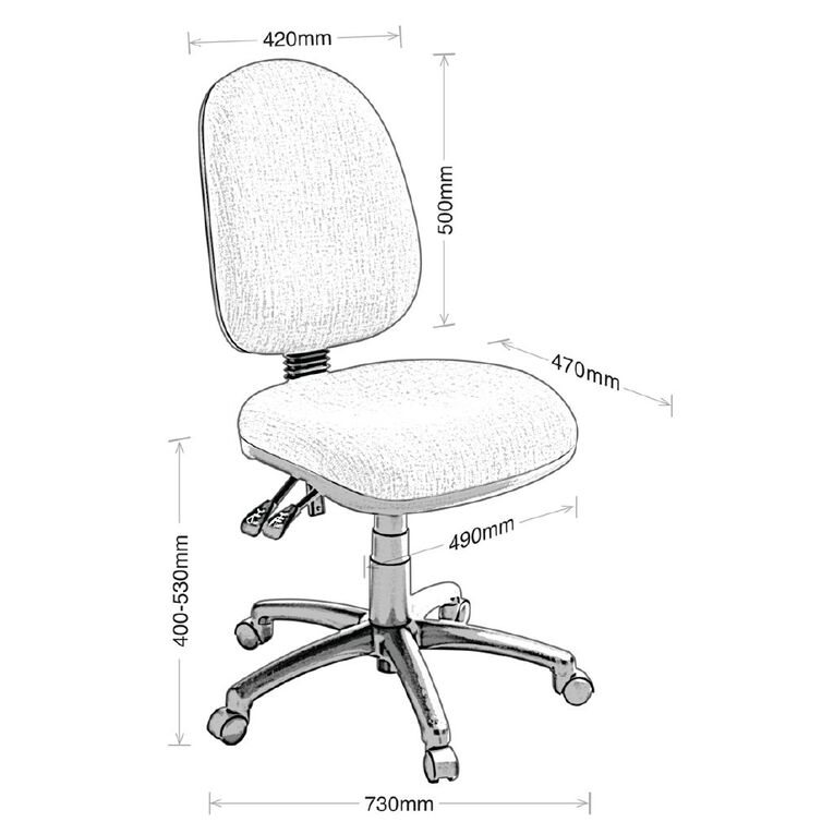 Eden Tag 3 Lever Highback Ergonomic Chair Atlantic, , hi-res