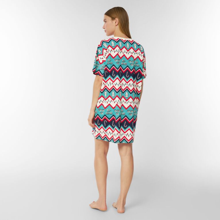 H&H Women's Christmas Nightie, Green Mid, hi-res