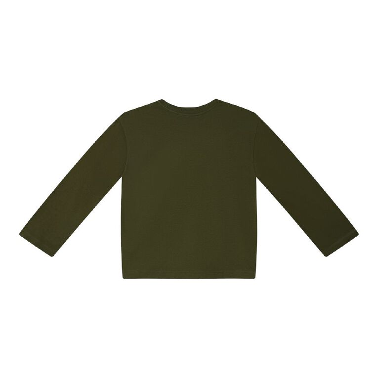 Young Original Long Sleeve Print Tee, Green Dark, hi-res