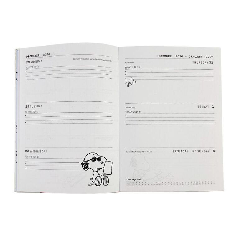 Peanuts 2027 Diary Week To View A5, , hi-res