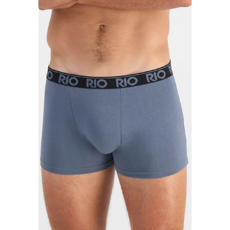 Rio Men's Hipster Trunks 3 Pack, Grey Mid, hi-res