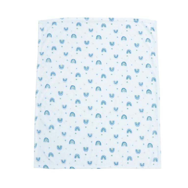 Babywise Coral Fleece Baby Blanket Rainbow, , hi-res