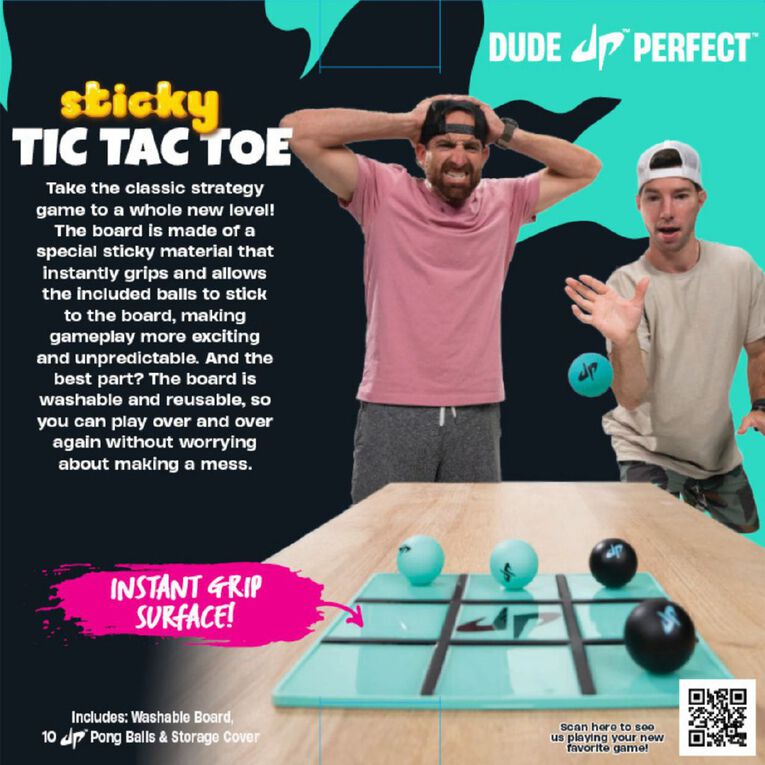 Dude Perfect Jumbo Sticky Tic-Tac-Toe, , hi-res