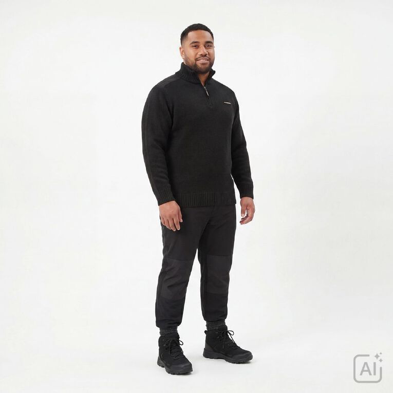 Back Country Adults' Wool Jumper, Black, hi-res