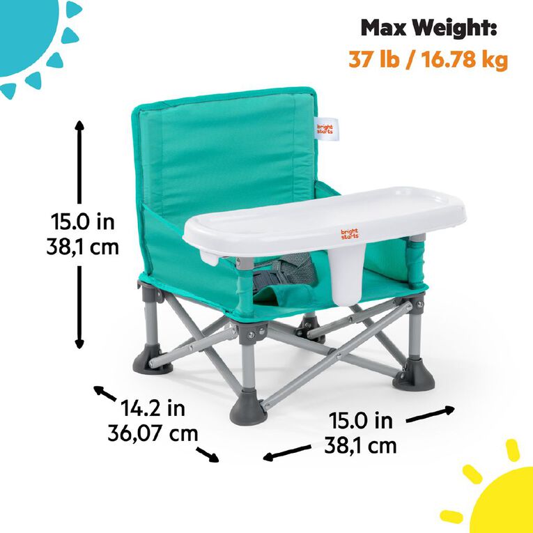 Bright Starts Pop N Sit Portable Booster Seat Teal, , hi-res