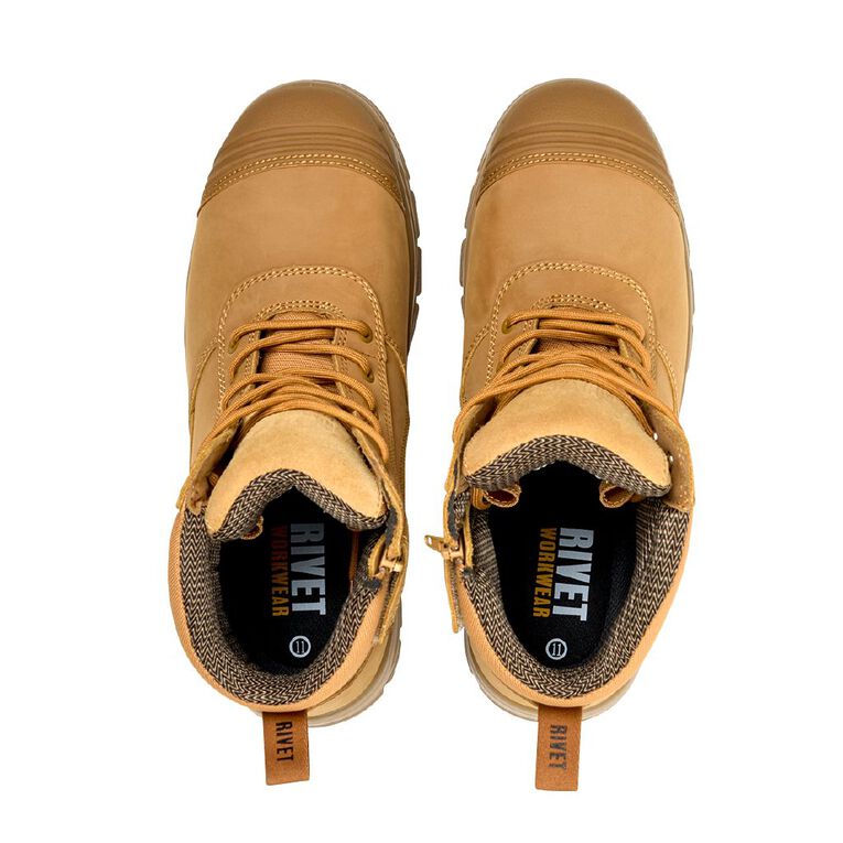 Rivet Men's Rogue Steel Toe Work Boots, Tan, hi-res