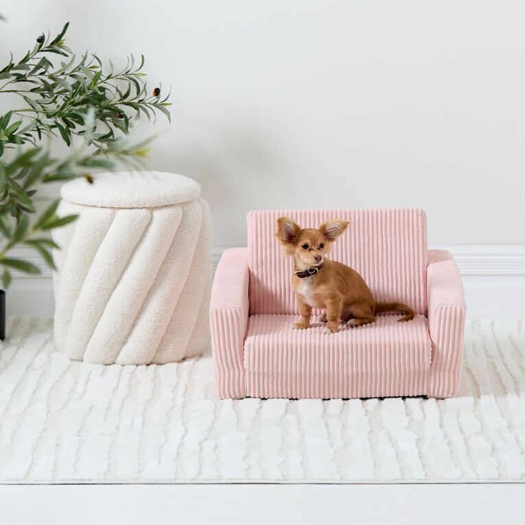Living & Co Kids Flip Sofa Cord Pink, , hi-res