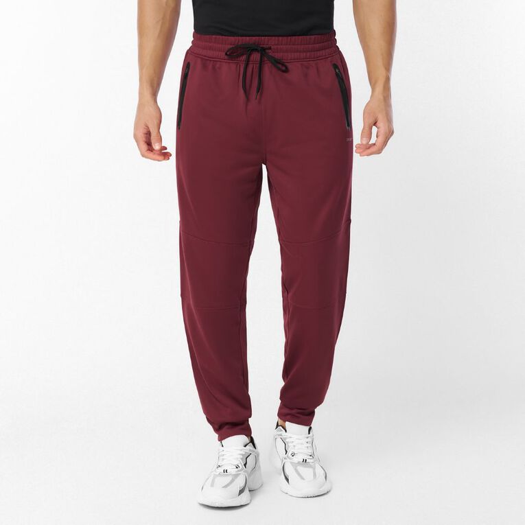 Active Intent Men's Cooldry Panel Jogger, Red Dark, hi-res