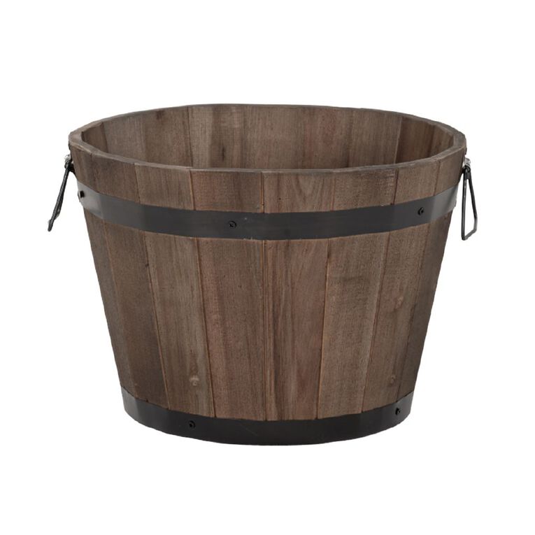 Kiwi Garden Acacia Timber Barrel 37cm, , hi-res