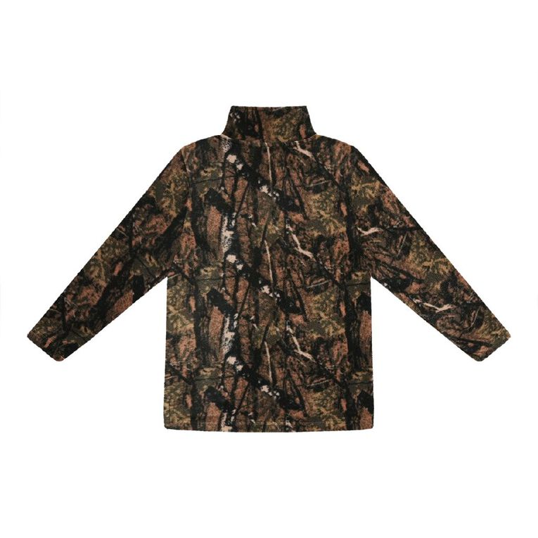 Back Country Kids' Fleece 1/4 Zip Sweatshirt, Khaki, hi-res