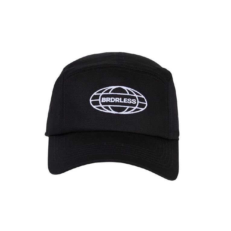 H&H Men's 5 Panel Cap, Black, hi-res
