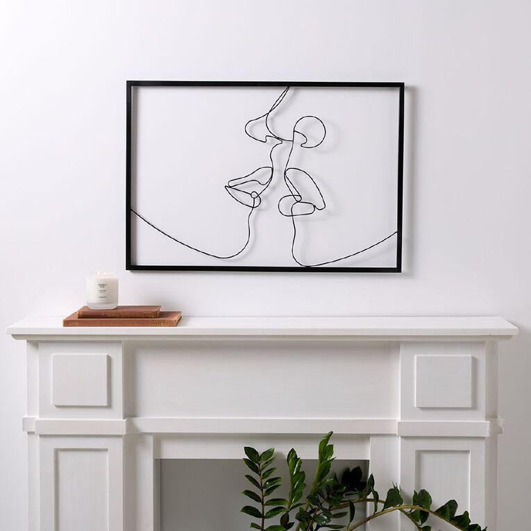 Living & Co Wire Wall Art Kiss, , hi-res