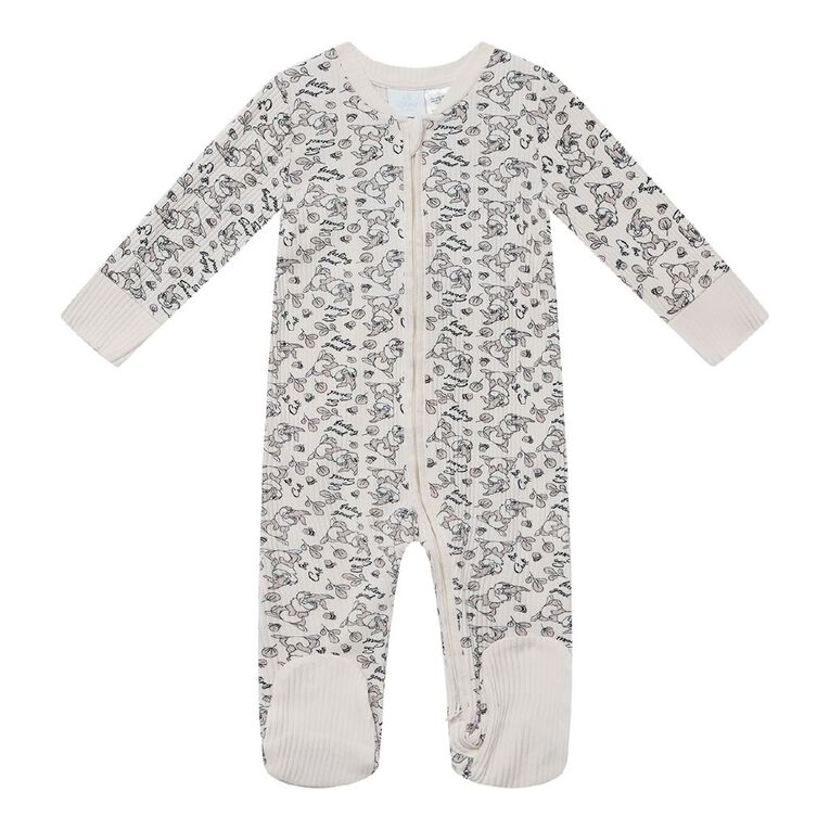 Disney Babies' 2 Way Zip All-in-One, Cream, hi-res