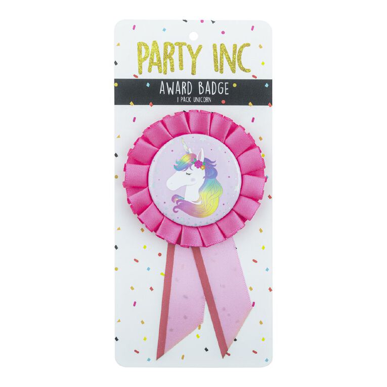 Party Inc Unicorn Award Badge, , hi-res
