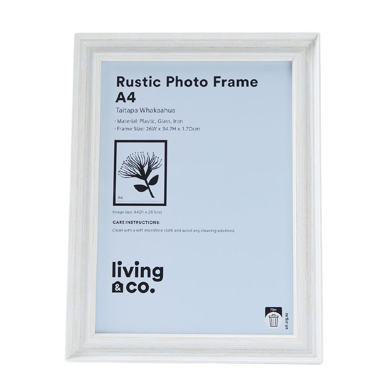 Living & Co Rustic Photo Frame A4, , hi-res