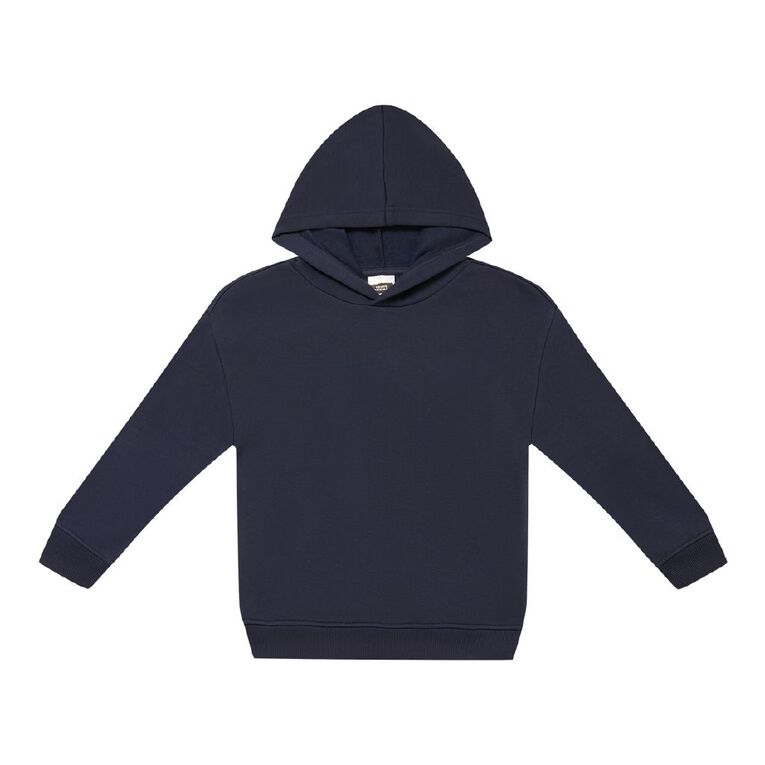 Young Original Plain Hoodie, Blue Dark, hi-res
