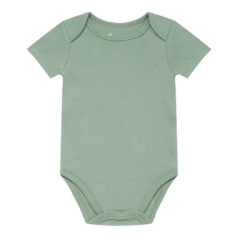 Young Original Babys' Short Sleeve Printed Bodysuit 3 Pack, Cream PEAR, hi-res