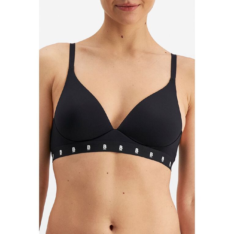 B FOR BONDS Women's Wirefree Tee Bra, Black, hi-res