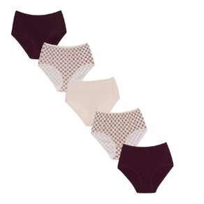 H&H Women's Cotton Full Briefs 5 Pack
