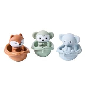 Babywise Bath Toys 3 Boats +3 Hand Puppets