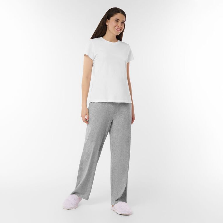 H&H Women's Knitted Pyjama Pants, Grey Marle, hi-res