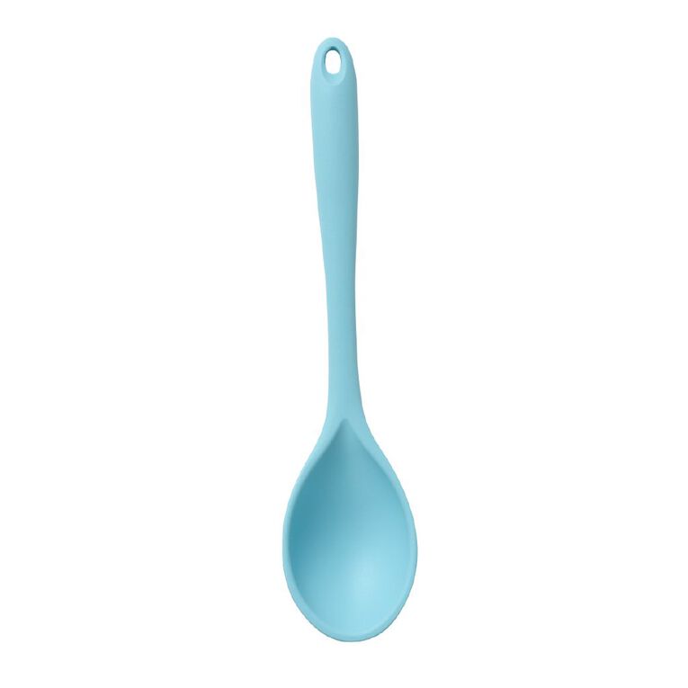 Living & Co Silicone Solid Spoon Blue, , hi-res