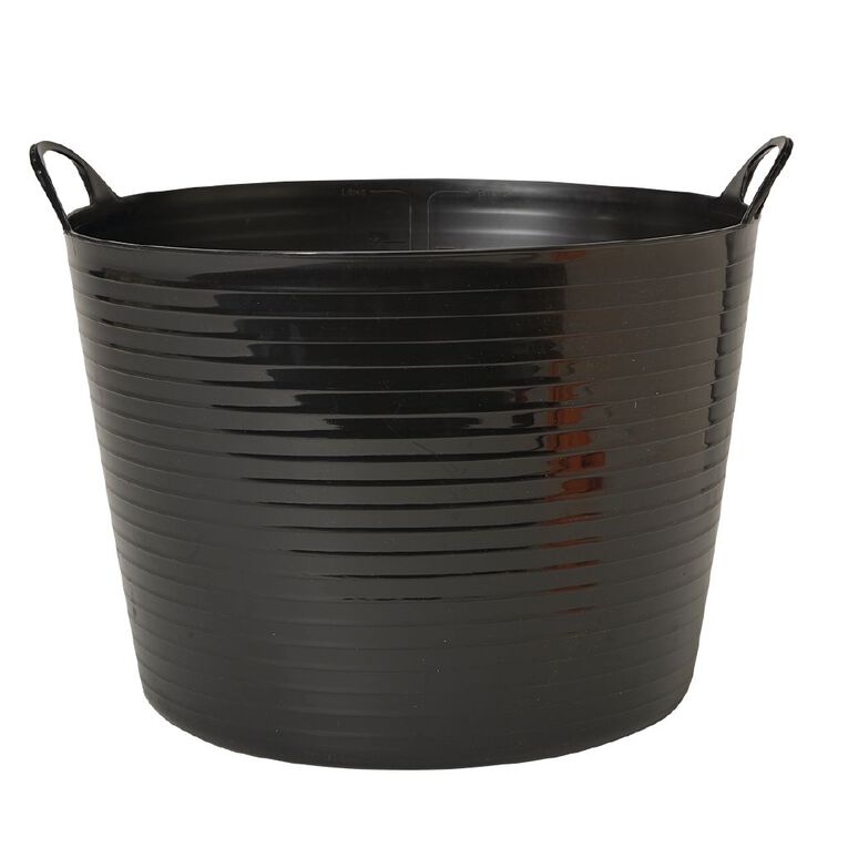 Living & Co Round Flexi Tub Black 26L, , hi-res