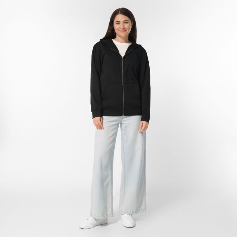 H&H Women's Zip-Thru Hoodie Sweat, Black, hi-res