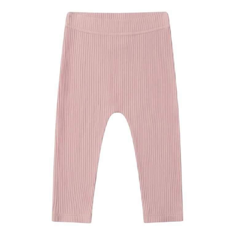 Young Original Babies' Rib Leggings 3 Pack, Pink, hi-res