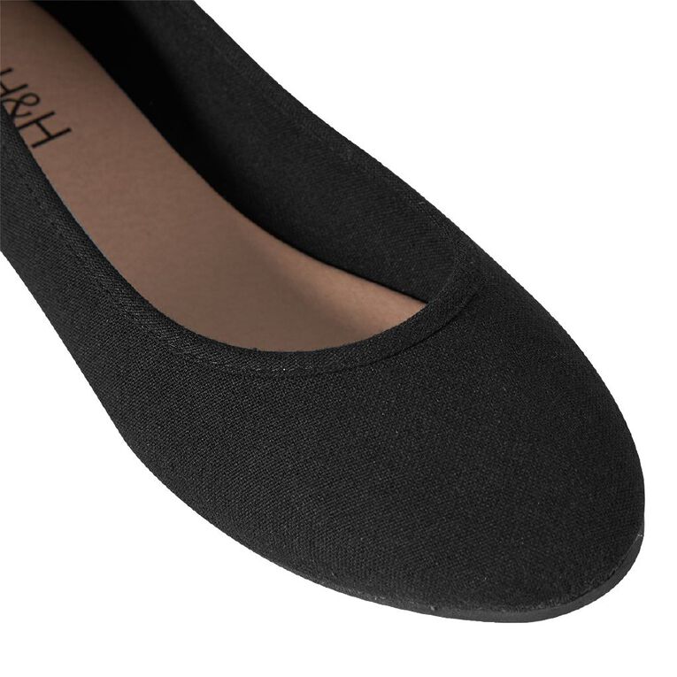 H&H Women's Dorsee Ballet Shoes, Black, hi-res
