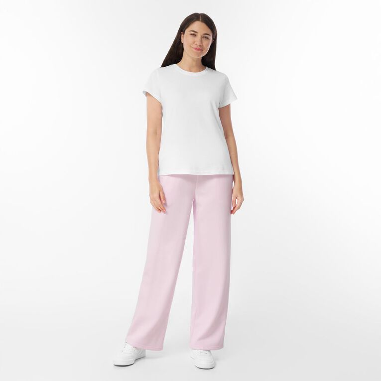H&H Women's Wide Leg Track Pants, Pink Light, hi-res