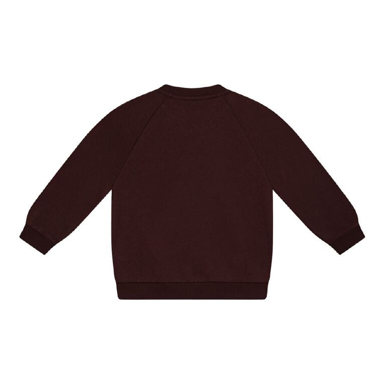 Young Original Plain Raglan Crew Sweat, Red Mid, hi-res