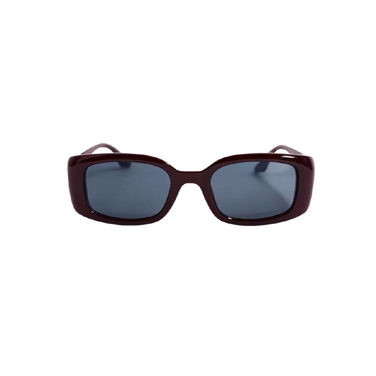 H&H Women's Rectangular Sunglasses Burgundy, , hi-res
