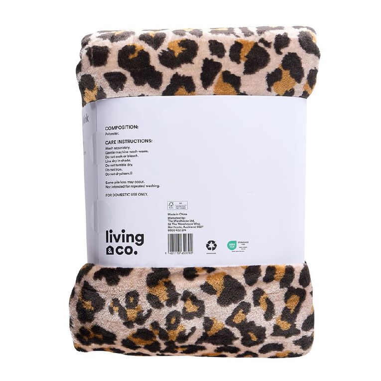 Living & Co 400gsm Mink Feel Blanket Jessa Multi-Coloured Queen, , hi-res