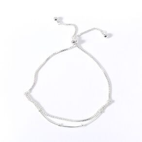 Silver Plated CZ Adjustable Bracelet