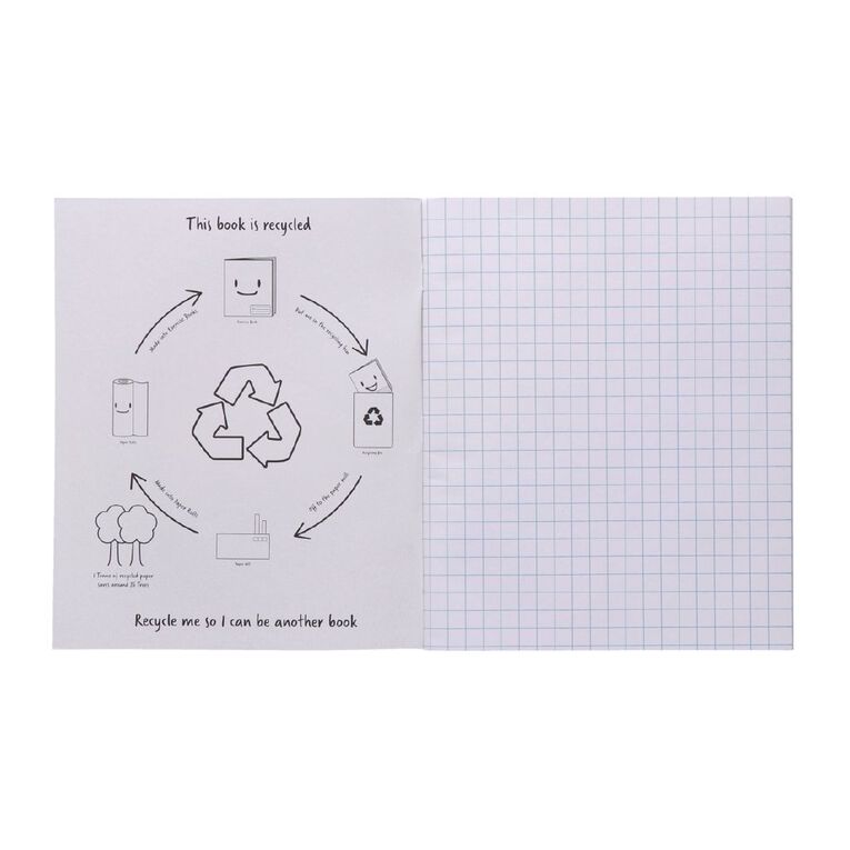 WS Exercise Book 1H5 10mm Quad 36 Leaf Blue Mid, , hi-res