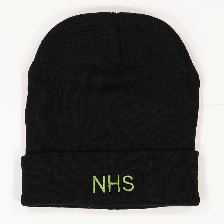 Schooltex Ngaruawahia Beanie with Embroidery, Black, hi-res