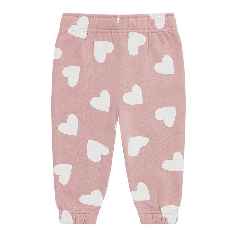 Young Original Babys' Printed Trackpants, Pink Mid, hi-res