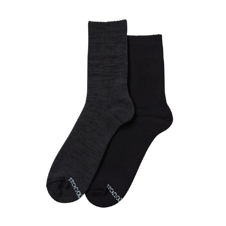 Darn Tough Men's Bamboo Boot Crew Socks 2 Pack, Black, hi-res