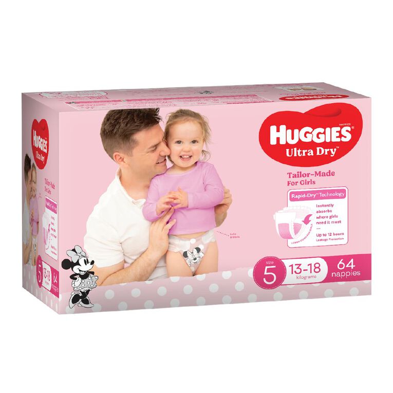Huggies Jumbo Nappy Size 5 Walker Girl 72 Pack The Warehouse