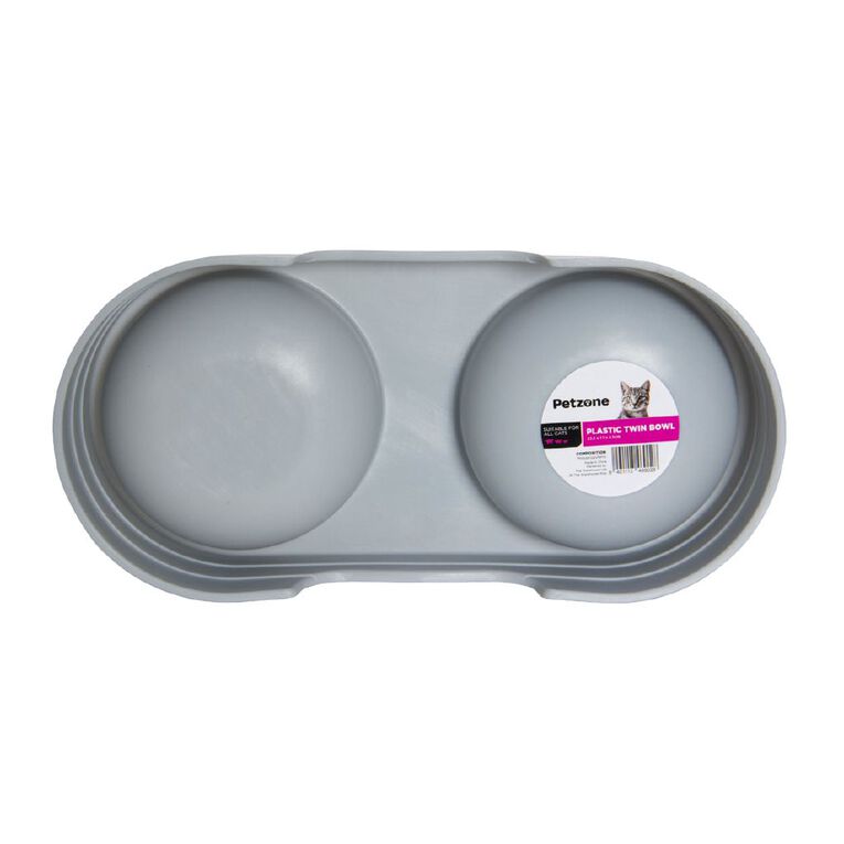 Petzone Plastic Twin Grey 23cm, , hi-res