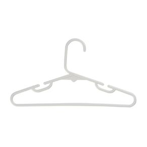 Living & Co Kids Plastic Coat Hangers White 10 Pack