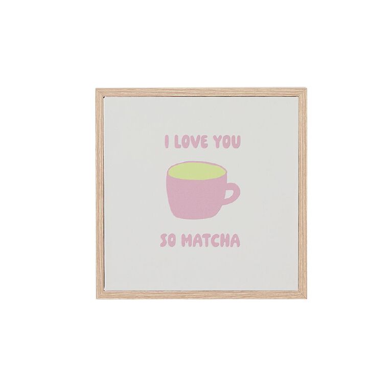 Living & Co Matcha Framed Canvas 25cm x 25cm, , hi-res